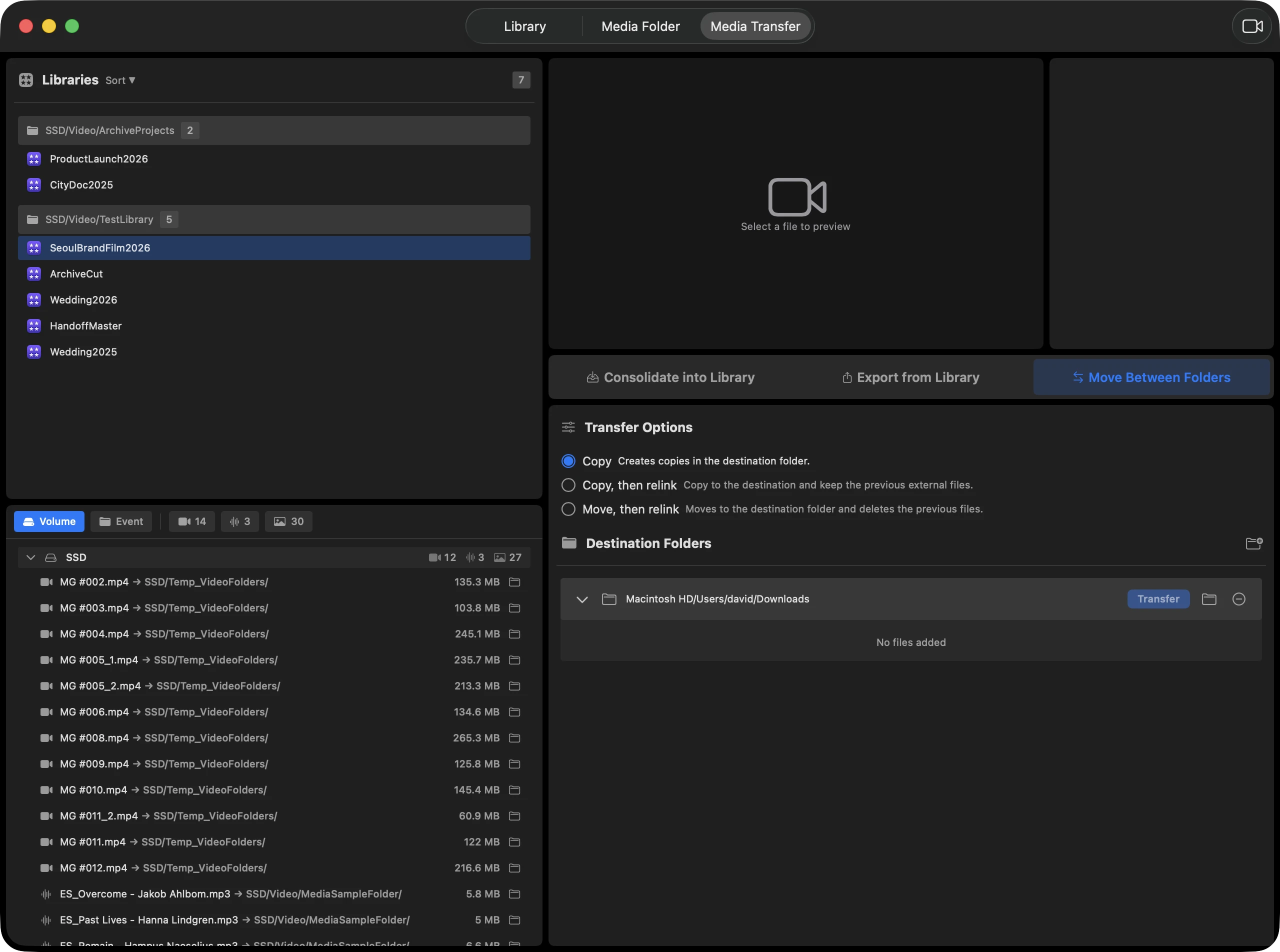 Screenshot of External to External mode and affected libraries confirmation sheet